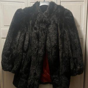 Black Faux Fur Coat